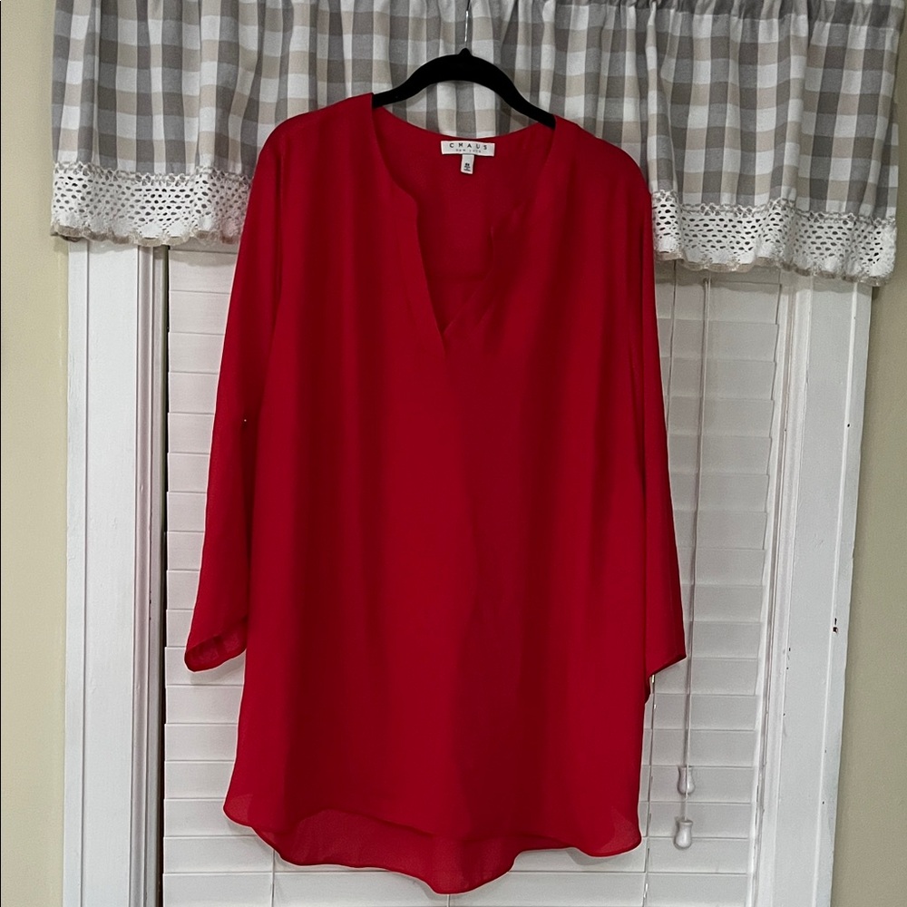 Chaus Bold Red Tunic Top